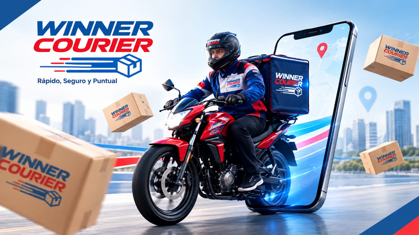 Motorizado de courier realizando entregas en Lima